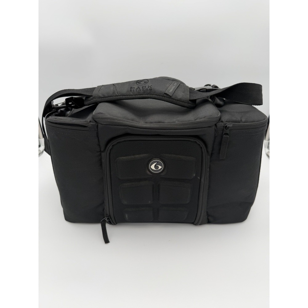6 Pack Fitness Innovator 300 Meal Fitness Large Bag Black (FBA_481524) Meal Prep